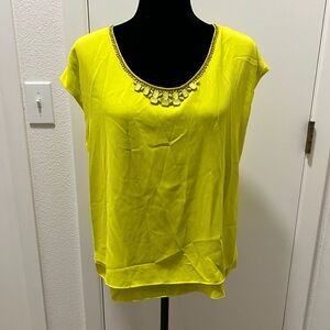 Jenn Beaded Blouse – Yellow – Size L – Boutique (HG)